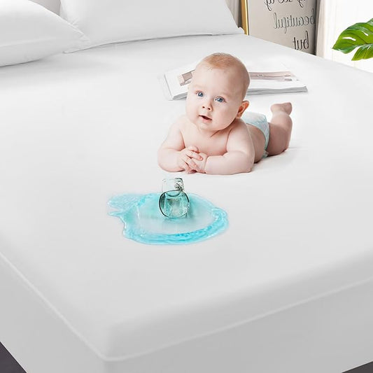 GRT 2 Pack King Mattress Protector Waterproof, Breathable & Noiseless Waterproof Mattress Protector Fitted Deep Pocket from 5" to 21", Smooth King Bed Mattress Cover Machine Washable