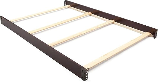 Full-Size Conversion Kit Bed Rails Compatible with Bennington Convertible Crib by Delta Children - Solid Wood #0050/#550725 - Toddler & Adult Bed Rail - Nursery Furniture (Dark Chocolate - 207)