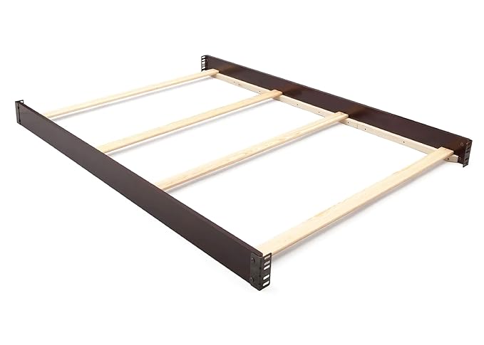 Full-Size Conversion Kit Bed Rails Compatible with Archer Convertible Cribs by Delta Children - Solid Wood Rail #0050 - Toddler & Adult Bed Rail for Full-Size - Baby Furniture (Dark Chocolate - 207)