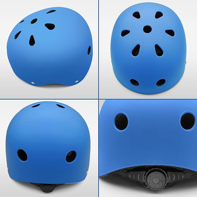Kids Bike Helmet, Toddler Helmet for Kids Ages 3-5-8, Skateboard Helmet with Knee Elbow Wrist Pads for Boys Girls, Adjustable Protective Gear Set for Skating Bicycling Roller