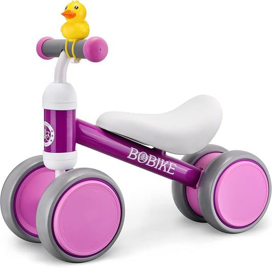 Baby Balance Bike Toys for 12-36 Months Kids Toy Boy Girls Gifts Toddler Best First Birthday Gift Children Walker No Pedal Infant 4 Wheels Bicycle (Purple)