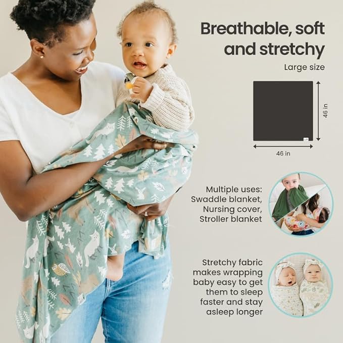 Copper Pearl Baby Swaddle Blanket - Premium Knit Baby Blanket, Large Soft Stretchy Receiving Blankets for Baby Boy and Girl, Swaddles for Newborn, Infant, and Toddler (Cody)