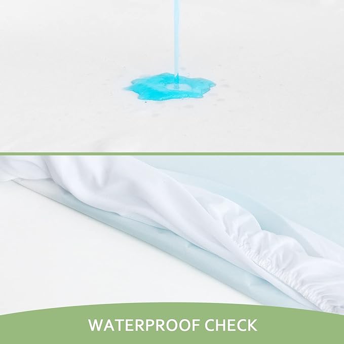 Waterproof Mattress Protector Twin Size, Skin Friendly and Breathable Twin Mattress Cover for Kids, Viscose Jersey Mattress Pad with 14" Deep Pocket,10 Pack