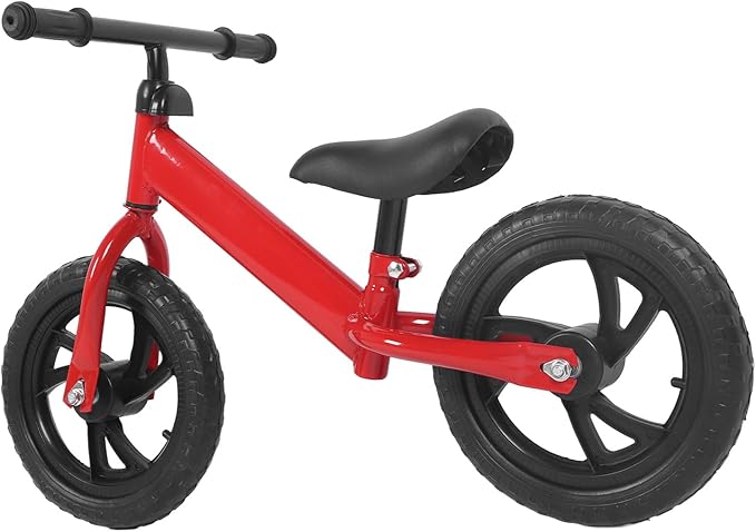 Drfeify Toddler Balance Bicycle High Carbon Steel Adjustable Seat Height 2 Foam Rubber Wheels Kids Walker Bike for Balance Training Kids Sports