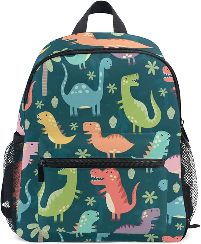 ALAZA Cute Toddler Backpack Dinosaurs Colorful Backpack for Boys Girls Kindergarten Backpack Toddlers Daycare Bag Preschool Backpack