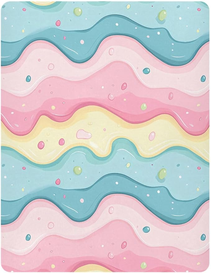 Baby Crib Sheets Fitted Crib Sheet Standard Crib and Toddler Mattress for Boys Girls 39 * 27in Pink Starfish Shell Pattern (Cute Ice Cream Pattern, Medium)