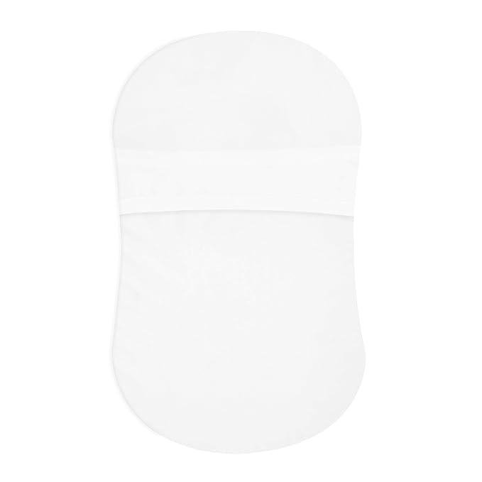 HALO BassiNest Fitted Sheet – 100% Cotton, Soft and Breathable Bassinet Sheet for Babies, 30” x 16” Pre-Shrunk Sheet, Morning Mist