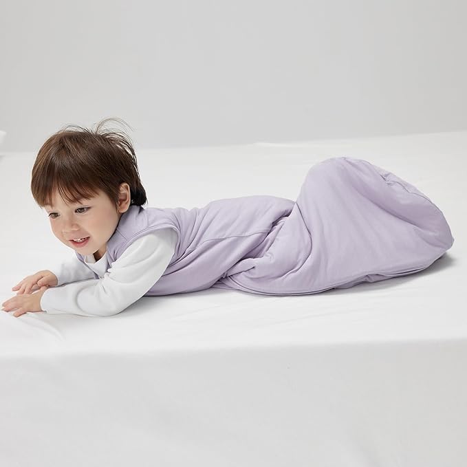 Duomiaomiao Buttery Soft Rayon Made from Bamboo Baby Sleep Sack 6-18 Months 1.0 TOG, Premium Baby Sleeping Bag 2-Way Zipper for Babies