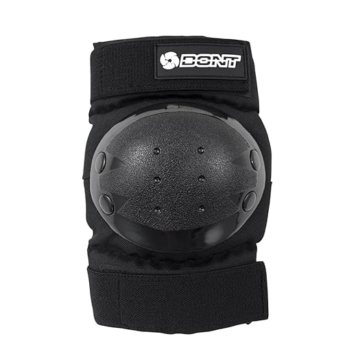 Bont Skates Kids Black Protective Pads Set with Knee, Elbow and Wrist Guards for Inline, Roller Skate (Black, L)