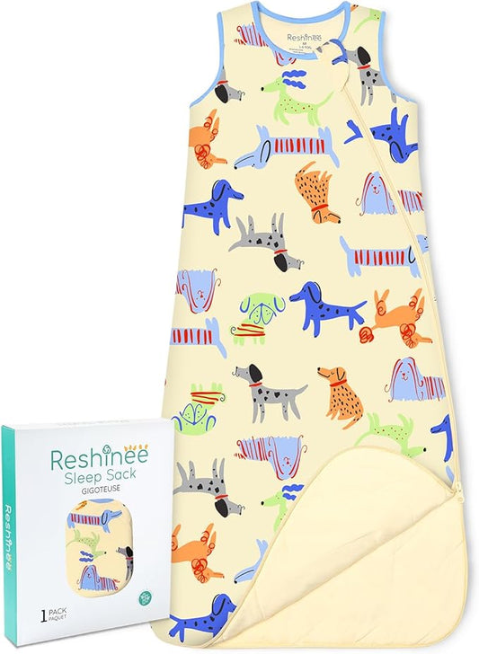 Bamboo Viscose Sleep Sack for Babies and Toddlers 1.0 Tog Wearable Blanket 2-Way Zipper Baby Shower Gifts