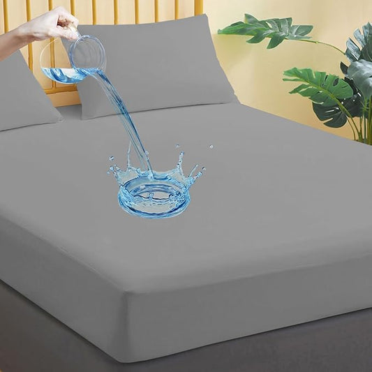 Waterproof Mattress Protector Full Size, Breathable Mattress Cover, Fitted Deep Pocket Mattress Pad Cover Stretches up to 21 Inches, Soft Noiseless Bed Cover