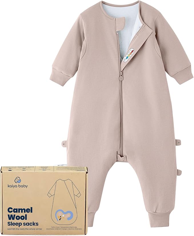 kaiya baby Unisex Toddler Sleep Sack with Feet, 2.5 Tog Baby Winter Sleep Sack Long Sleeve Gifts for Boys & Girls
