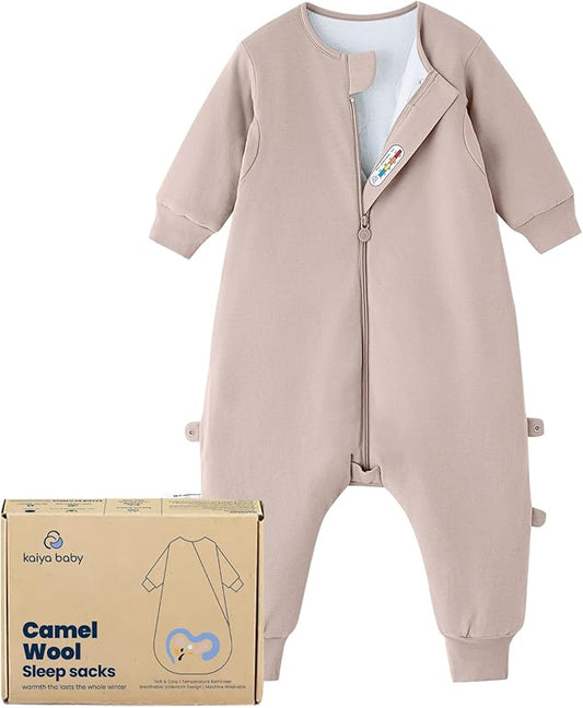 kaiya baby Unisex Toddler Sleep Sack with Feet, 2.5 Tog Baby Winter Sleep Sack Long Sleeve Gifts for Boys & Girls
