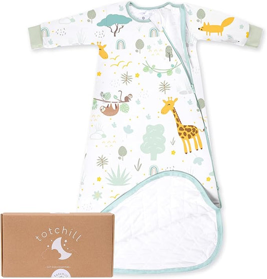 Baby Sleep Sack Long Sleeve 1.0 TOG 0-6-18-3T Wearable Blanket Infant Sleeping Bag, Soft & Breathable, 2-Way Zipper
