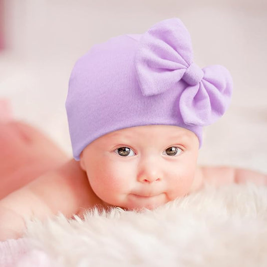 DRESHOW BQUBO 3 Pack Baby Swaddle Sleep Sacks Baby Swaddle Blanket Wrap Newborn Swaddles Sack with Big Bow Hat for Boys Girls 6-12 Lbs Newborns & 0-3 Months Girls Boys