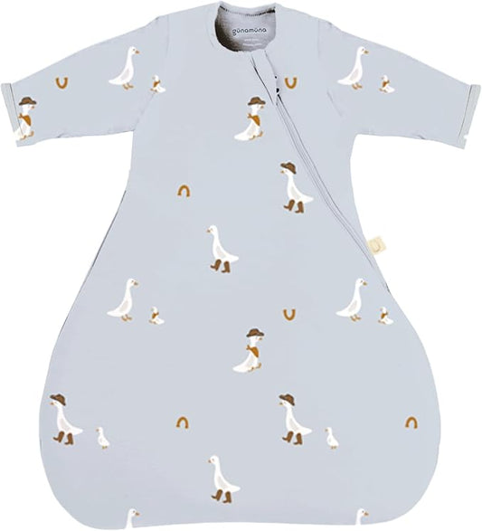 GUNAMUNA Long-Sleeve Transitional Swaddle Sleep Bag 2.5 TOG – Soothes Infants 3-6 Months, Easy Diaper Changes with WONDERZiP