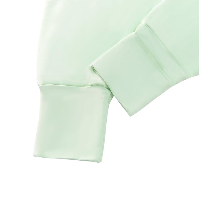 Baby/Toddler Sleep Sack with Legs, Rayon from Bamboo 95% + 5% Spandex, 1.0 TOG, 2‑Way Zipper Sleeping Bag, Walker‑Friendly 18-36M Green