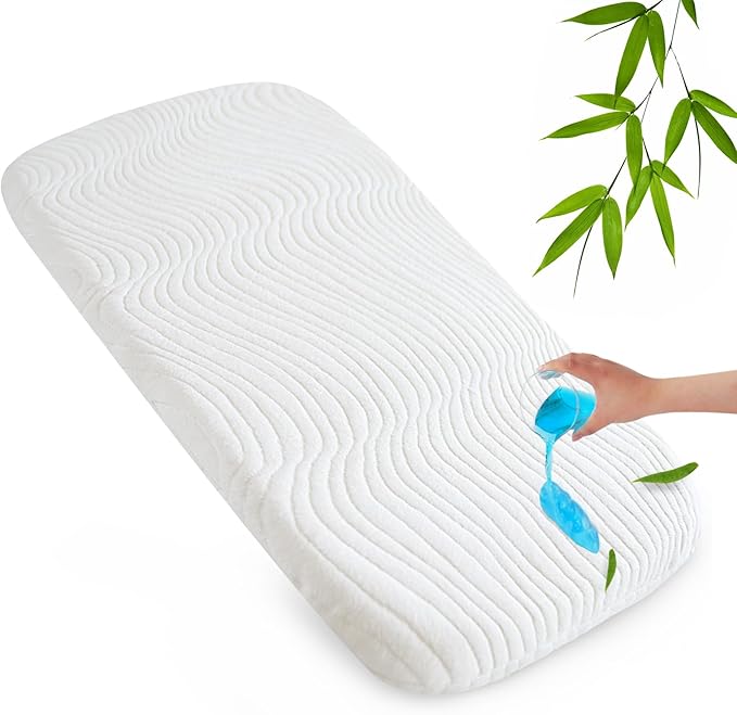 Baby Bassinet Mattress Pad 20" x 30" x 1", Replacement Pad with Removable & Waterproof Cover