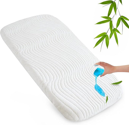 Baby Bassinet Mattress Pad 20" x 30" x 1", Replacement Pad with Removable & Waterproof Cover