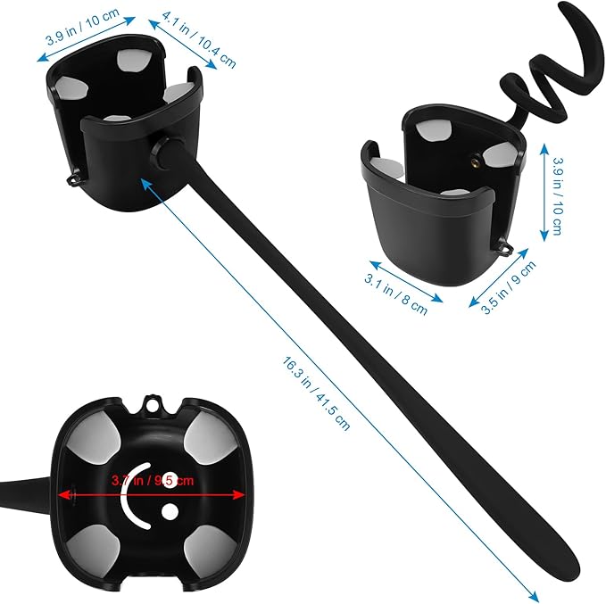 Accmor Stroller Cup Holder, Universal Cup Holder for Uppababy Nuna Doona Strollers, Bottle Drinks Holder for Wheelchair, Walker, Bike, Scooter