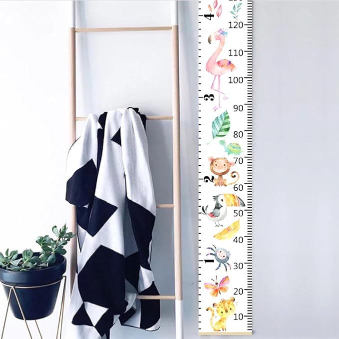 Baby Growth Chart for Wall - Height Chart for Kids Nursery Decor Wall Hanging Measurement Ruler Toddler Room Decor Play Room Essentials Birthday Christmas Gifts for Boys Girls 79"X7.9" (Giraffe)