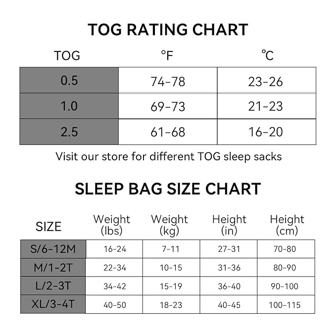 BubblePanda Rayon Made From Bamboo Toddler Sleep Sack with Feet 6-12 Months 2.5 Tog Winter Ultra Soft Warm Baby Sleep Bag Walker Quilted Thick Wearable Blanket with Legs 2-Way Zipper