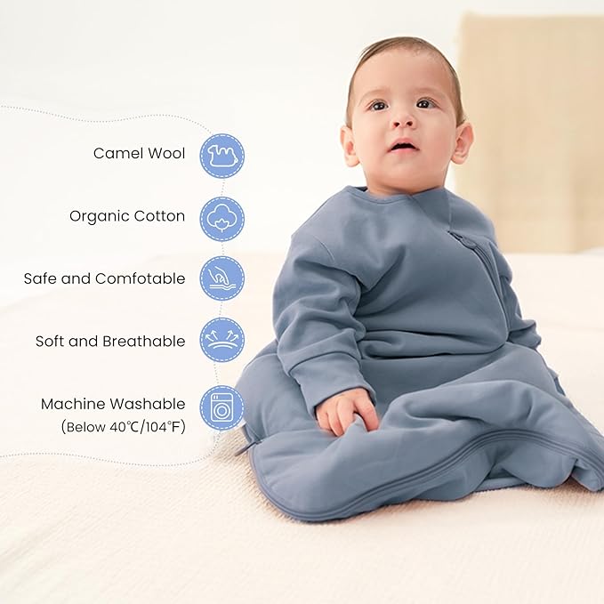 Unisex Sleeping Bag for Babies and Toddlers 1.0 Tog Sleep Sack 18-36 Months, Newborn Sleep Sack, Wearable Blanket Baby, One Piece Long Sleeves, Gifts for Baby