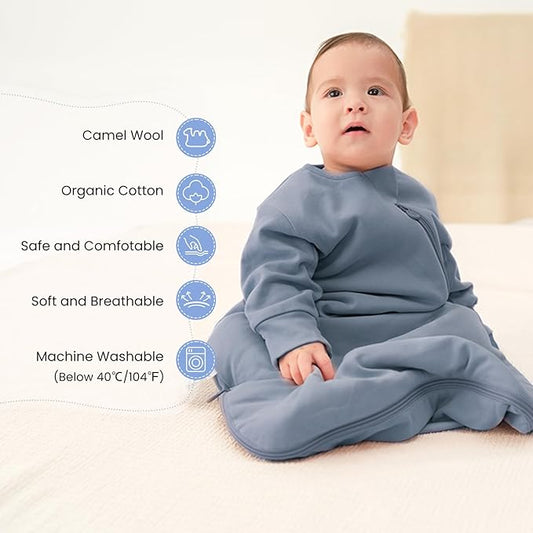 Unisex Sleeping Bag for Babies and Toddlers 1.0 Tog Sleep Sack 18-36 Months, Newborn Sleep Sack, Wearable Blanket Baby, One Piece Long Sleeves, Gifts for Baby