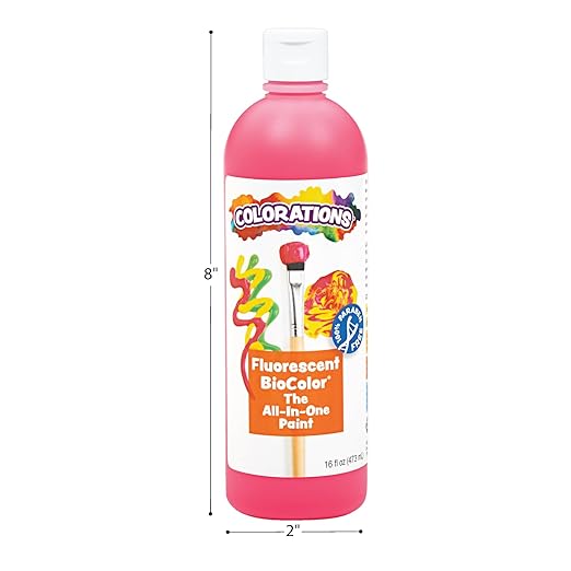 BioColor FBIOOR Paint, Fluorescent Orange - 16 oz.