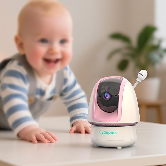 Video Baby Monitor, 2000ft Long Range, Enhanced Signal Stability, No WiFi, 5" HD Screen, 5000mAh, 1080p Camera, Super Clear Night Vision, Pan-Tilt-Zoom, 2-Way Audio, AI Cry & Motion Alarm