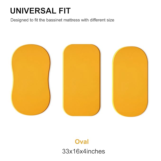 TILLYOU Baby Bassinet Sheets for Girls Boys, Fit for Hourglass Oval Rectangle Bassinet Mattress Sheets, 33”X16”, 2 Pack Orange Flavour & Orange