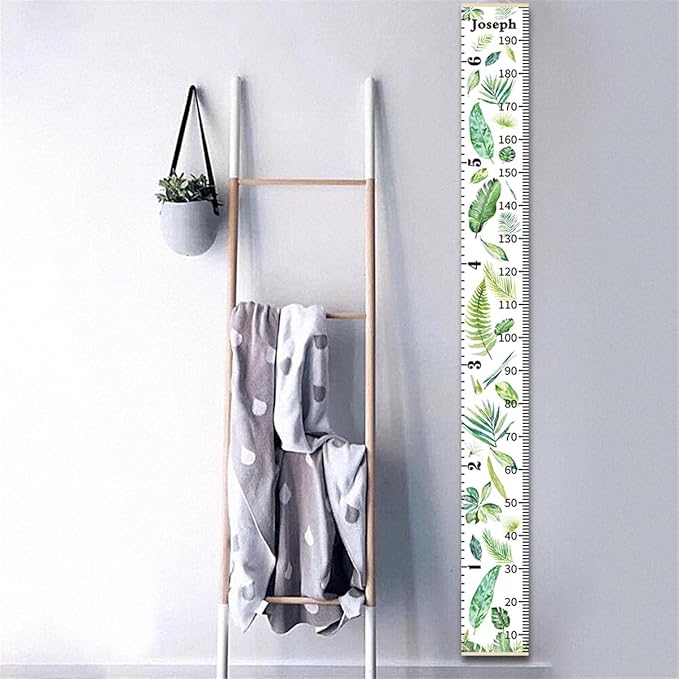 Kids Height Wall Chart Growth Chart Custom Name Child Measurement Ruler Height Tracker for Toddler, Cute Baby Shower Gift Ideas Personalized Christmas Gift Home Decor for Room Classroom Nursey Room