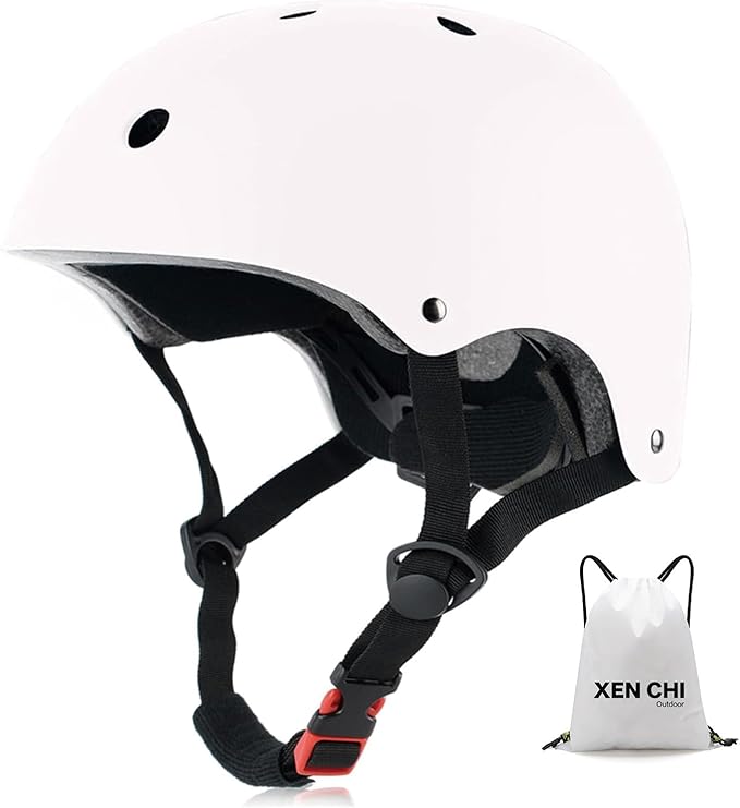 Kids Bike Helmet, CPSC & ASTM Certified, Adjustable EPS Protective Gear, 5 Colors, Multi-Sport for Boys & Girls, 11 Vents, Free Sports Drawstring Bag