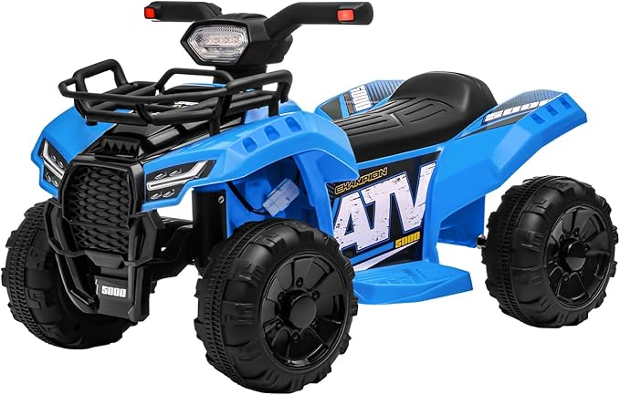 ATV for Kids, 6V Battery Powered Toddler 4 Wheeler w/Music, Light, 1.2mph Max Speed, Kids ATV 4 Wheeler for Toddlers Aged 1.5-3 Years Old, Blue