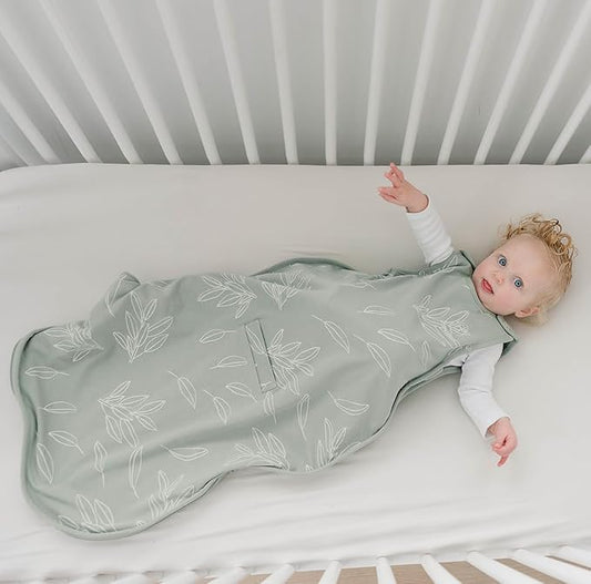 Woolino Merino Wool Ultimate Baby Sleep Sack - 4 Season Baby Wearable Blanket - Two-Way Zipper Adjustable Sleeping Bag for Babies and Toddlers - Universal Size (2-24 Months) - Sage
