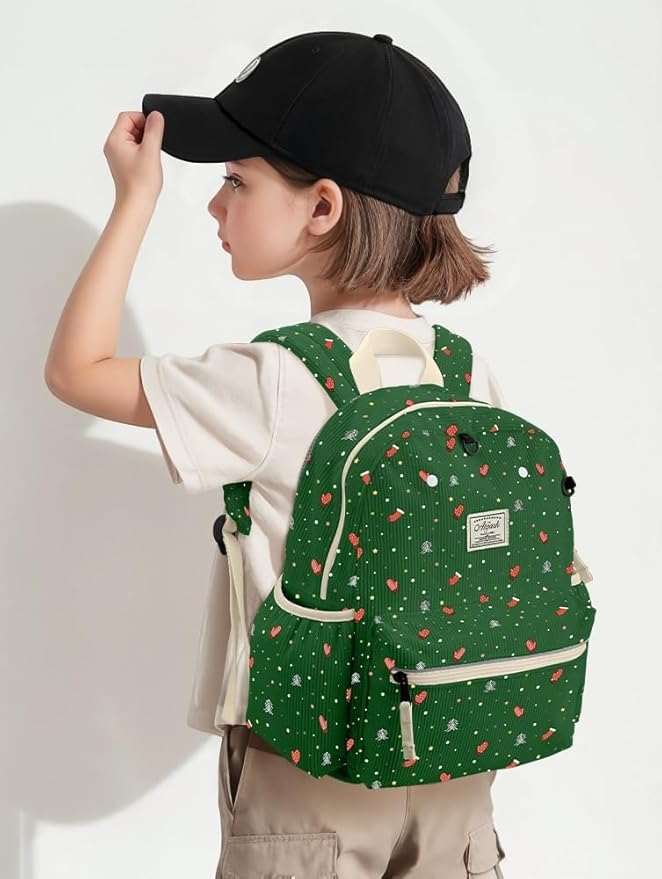 atgark Corduroy Toddler Backpack for Girls 2-5: Preschool Backpack for Girls