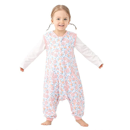 WONDAY Toddler Sleep Sack with Feet, 0.5 Tog Sleeping Sacks for Walking with Legs 12-18 Months 2T