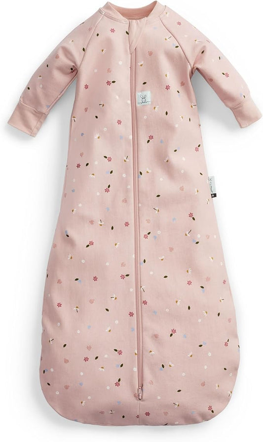 ergoPouch Jersey Sleeping Bag 3.5 TOG – Arms-Out Baby Sleep Sack, Ideal Transition from Swaddling, Slim Fit Keeps Baby Secure & Comfortable, Soft Breathable Fabric (8-24 Months, Daisies)