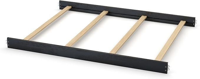 Full-Size Conversion Kit Bed Rails for Evolur Cribs - Solid Wood Crib Convertible Kit to Kids Bed - Transitional Style Rails & Easy-to-Install Child Essentials for Safety (Onyx Black)