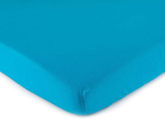 SheetWorld Fitted Baby Bassinet Sheet fits Milliard Side Sleeper Bedside Bassinet 19 x 35, 100% Cotton Jersey, Hypoallergenic, Butter Soft, Turquoise, Made in USA