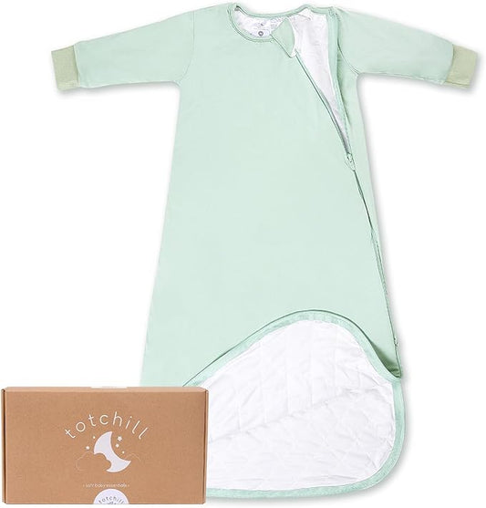 Baby Sleep Sack Long Sleeve 1.0 TOG 0-6-18-3T Wearable Blanket Infant Sleeping Bag, Soft & Breathable, 2-Way Zipper