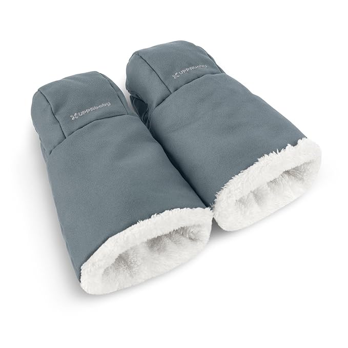 UPPAbaby CozyHandmuff - Easily Attaches to Stroller Handlebars - Ultra-Plush, Weather-Proof Hand Protection - Callum (Stone Blue)