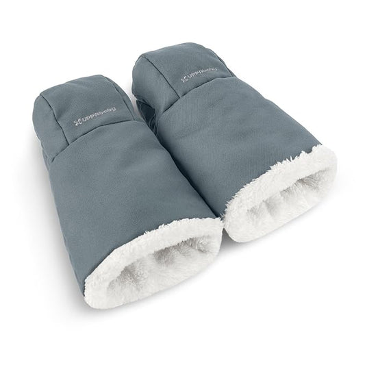 UPPAbaby CozyHandmuff - Easily Attaches to Stroller Handlebars - Ultra-Plush, Weather-Proof Hand Protection - Callum (Stone Blue)