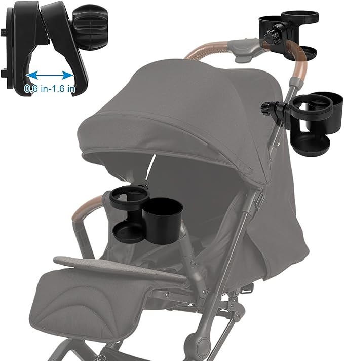 Accmor Stroller Cup Holder, Universal Cup Holder, Bike Cup Holder, 360° Rotatable Expandable Drinks Holder for Stroller, Bike, Wheelchair, Walker