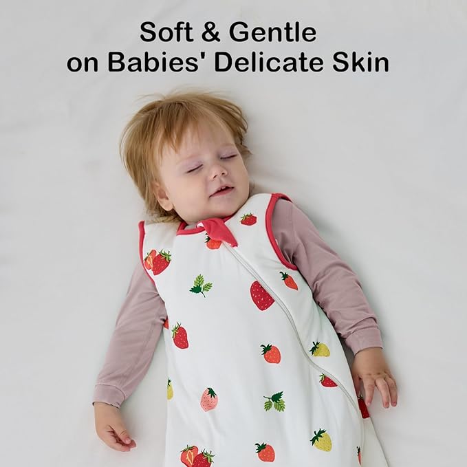 BubblePanda Rayon Made from Bamboo Sleep Sack 12-18 Months 1.0 Tog Soft Toddler Sleeping Sack for Babies 2-Way Zipper Baby Wearable Blanket