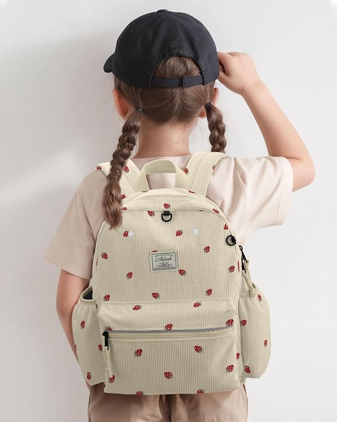 Corduroy Kids Backpack for Boys 6-10: Boys Girls Backpacks for Elementary Kindergarten 15” H Fit Folder