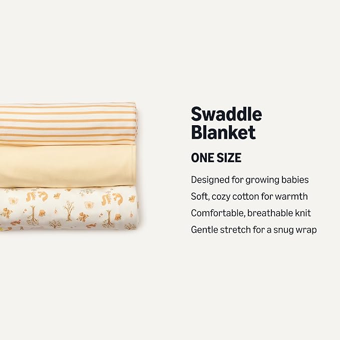 Amazon Essentials unisex-baby Swaddle Blanket