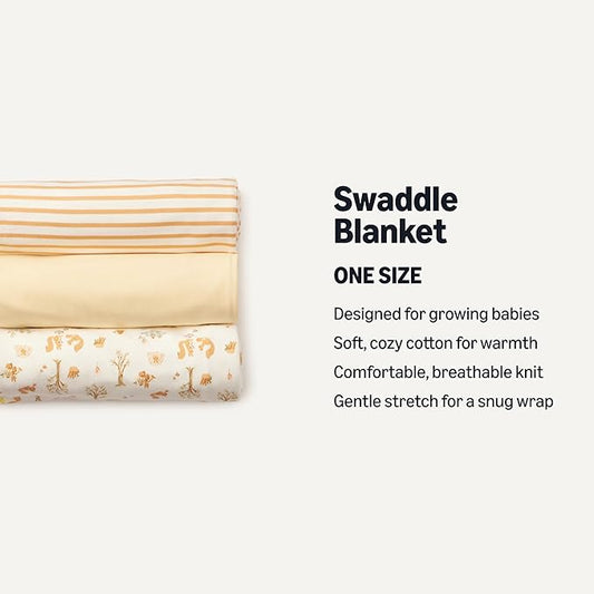 Amazon Essentials unisex-baby Swaddle Blanket
