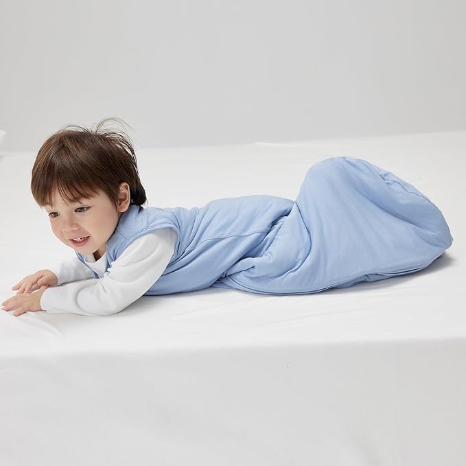 Duomiaomiao 2 Pack Buttery Soft Rayon Made from Bamboo Baby Sleep Sack 18-36 Months 1.0 TOG, Premium Baby Sleeping Bag 2-Way Zipper for Babies