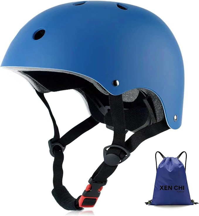 Kids Bike Helmet, CPSC & ASTM Certified, Adjustable EPS Protective Gear, 5 Colors, Multi-Sport for Boys & Girls, 11 Vents, Free Sports Drawstring Bag